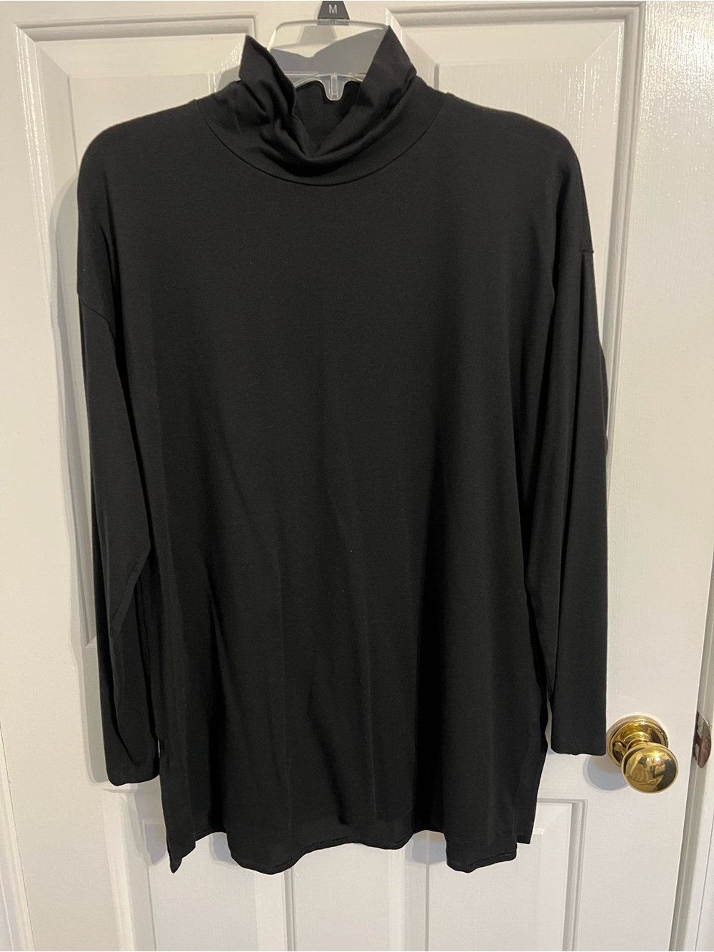 J. Jill Luxe Supima Everyday Turtleneck Tunic in black